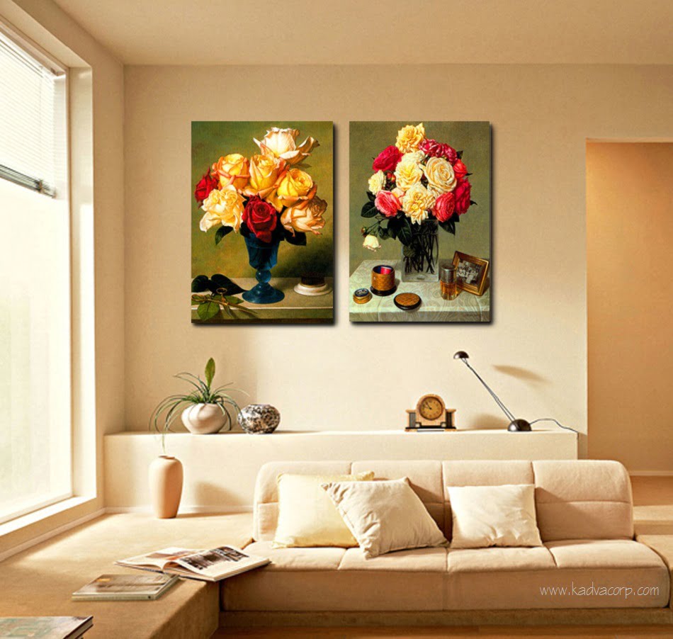 canvas painting of flowers,