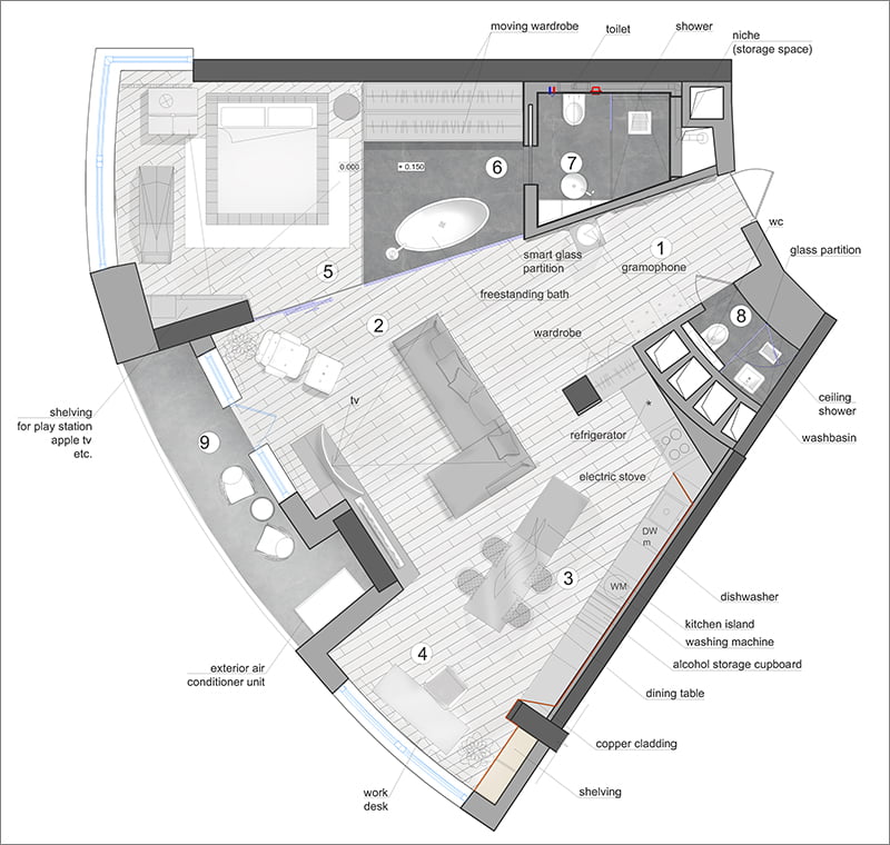 33bt architecture, Ukrain, buchan, modern apartment interior, apartment design,