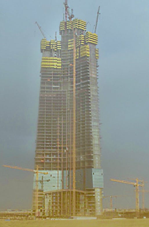 jeddah tower progress 2018, burj khalifa, shanghai tower,