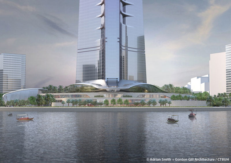 sky mile tower height, azerbaijan tower height, dubai creek tower opened,