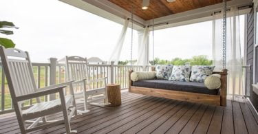 Craftsman Style Home Porch Sitting Design,